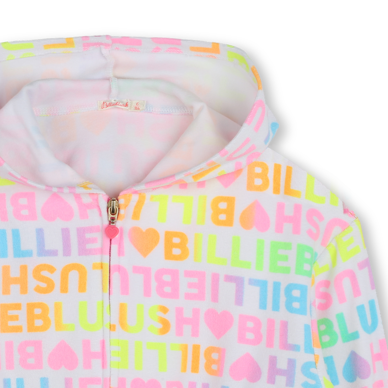 Zipped terry cloth hoody BILLIEBLUSH 
                        girl