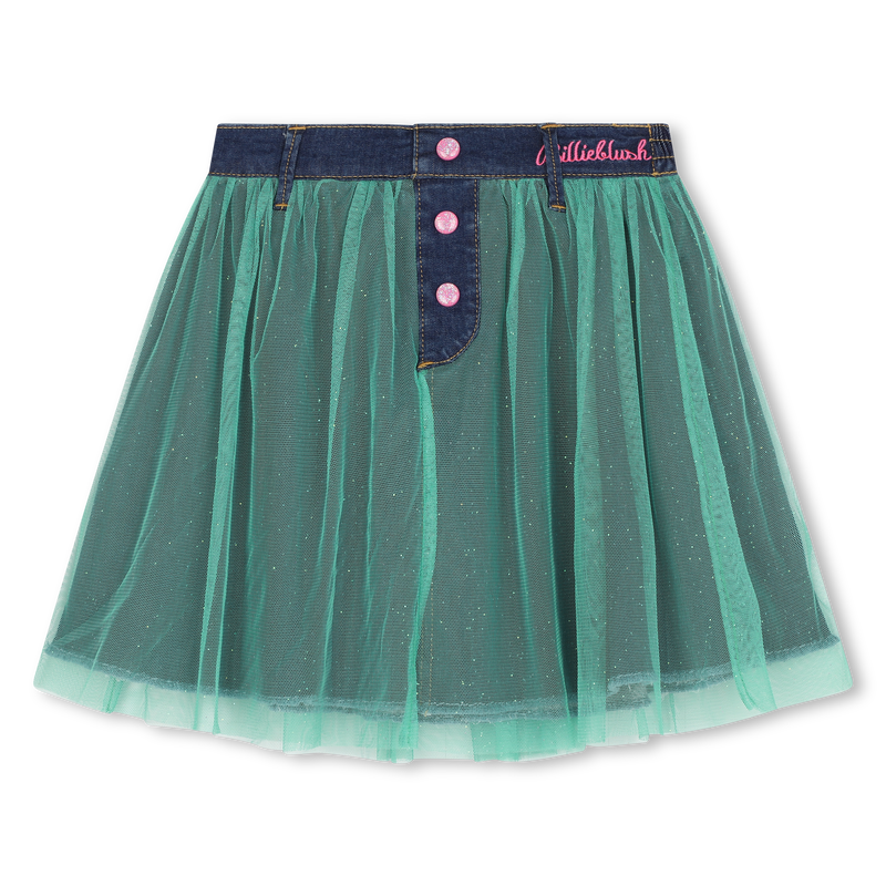 Bi-material press-stud skirt BILLIEBLUSH 
                        girl