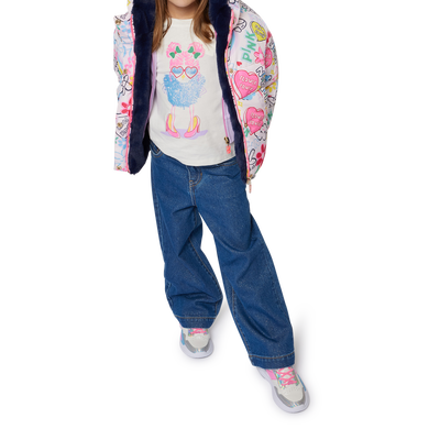 Reversible hooded puffer BILLIEBLUSH girl