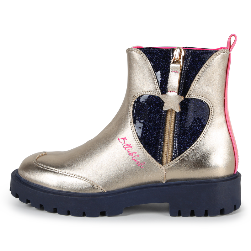 Sequined zip-up ankle boots BILLIEBLUSH 
                        girl