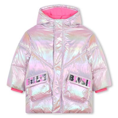 Zip-up hooded puffer jacket BILLIEBLUSH girl