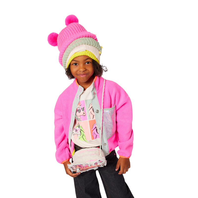 Cardigan in plush fabric BILLIEBLUSH 
                    FILLE