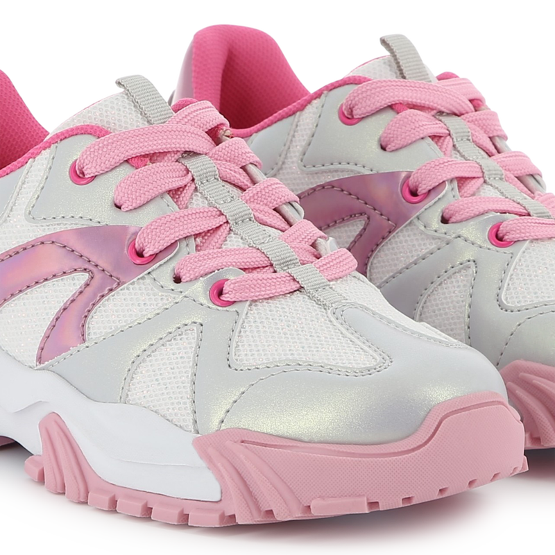Dual-fabric lace-up trainers BILLIEBLUSH 
                        girl