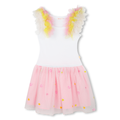 Strappy dual-fabric dress BILLIEBLUSH girl