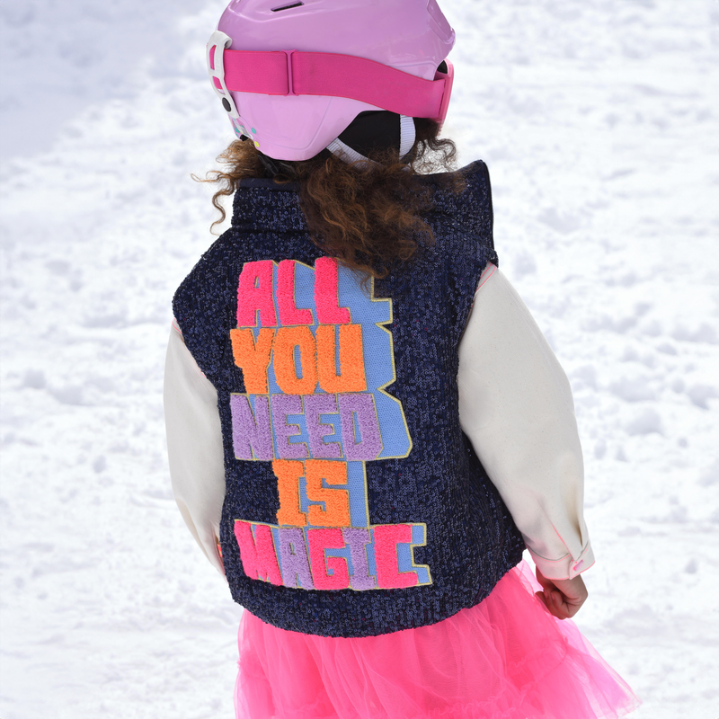 Sleeveless sequin puffer BILLIEBLUSH 
                        girl