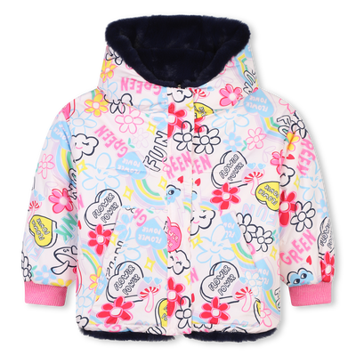 Reversible hooded puffer BILLIEBLUSH girl