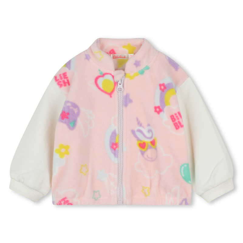 Bi-material printed cardigan BILLIEBLUSH 
                        girl