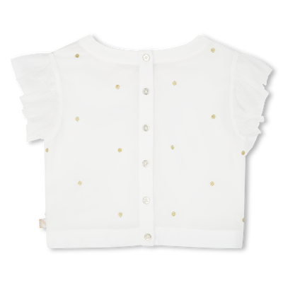 Blouse with tulle and sequins BILLIEBLUSH girl