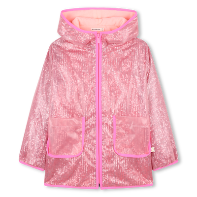 Sheer oilskin embellished with sequins BILLIEBLUSH girl